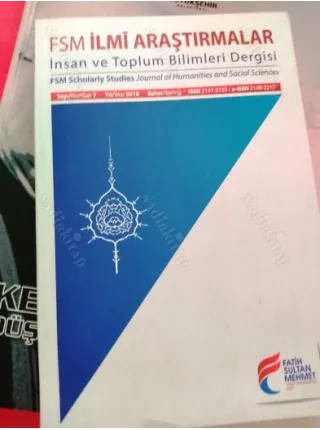 FSM İLMİ ARAŞTIRMALAR 7. Sayı Yıl: 2016 İnsan ve Toplum Bilimleri Dergisi Duygusal Zeka, Dünya Bankası ve Mali Kriz, 1905 Potemkin İsyanı vb