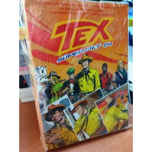Tex (Teks) Maceraperest Çizgiler Süper Cilt 10 Düşmanın Gölgesi * Yenilmezler * İmparatorunun Sırrı * SIERRA