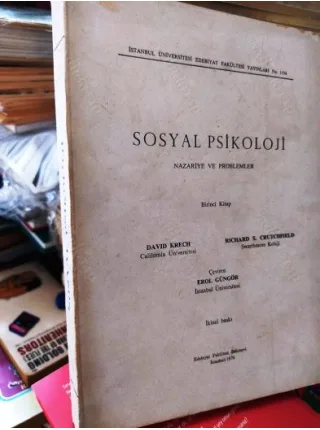 SOSYAL PSİKOLOJİ * Nazariye ve Problemler - Çev: Prof Erol Güngör