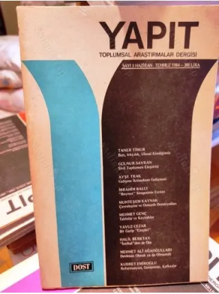 YAPIT Sayı 5 - Haziran Temmuz 1984 * İntihal den de öte,Mehmet Genç Tablo ve Kaynaklar,Devletsiz olmak olmamak,Reformasyon Osmanlılar Kafkaslar,Boynuz