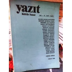 YAZIT KÜLTÜR SANAT Nisan 1988 *Hasan Ali Toptaş / Kafesteki Gökyüzü Öyküsü, Cemil Kavukçu,Mustafa Gül,Haydar Eroğlu,Tepeden inmecilik YAZIT KÜLTÜR SANAT Nisan 1988 *Hasan Ali Toptaş / Kafesteki Gökyüzü Öyküsü, Cemil Kavukçu,Mustafa Gül,Haydar Eroğlu,Tepeden inmecilik