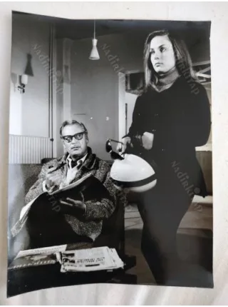 Yalan Yıllar 1968 - Esen Püsküllü / Reha Yurdakul * Siyah Beyaz /Set Fotosu