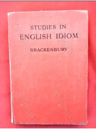 Studies In English Idiom