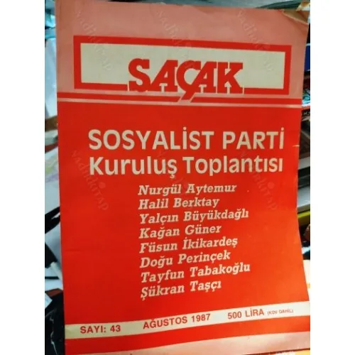 Saçak 43/1987 Sosyalist Parti kuruluş Toplantısı/Doğu Perinçek,Nurgül aytemur,HAlil Berktay,Şükran Taşçı,Tayfun Tabakoğlu,Kağan Güner,Yalçın Büyükdağl