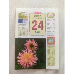 24 Ocak 2012 Vasif Ülkü Renkli Takvim yaprağı / Yavrunuza isim Kız Mehtap Erkek Haldun / Kuşe Kağıt / Doğum-Özel gün hediyesi