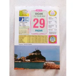 29 Ocak 2012 Vasif Ülkü Renkli Takvim yaprağı / Yavrunuza isim Kız Nihal Erkek Gönenç / Kuşe Kağıt / Doğum-Özel gün hediyesi