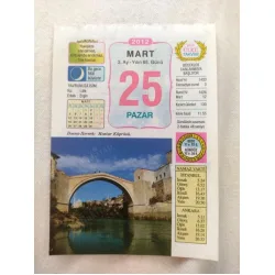 25 Mart 2012 Vasif Ülkü Renkli Takvim yaprağı / Yavrunuza isim Kız Lale Erkek Ergin / Kuşe Kağıt / Doğum-Özel gün hediyesi