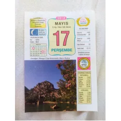 17 Mayıs 2012 Vasif Ülkü Renkli Takvim yaprağı / Yavrunuza isim Kız Seher Erkek Mert / Kuşe Kağıt / Doğum-Özel gün hediyesi