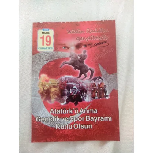 19 Mayıs 2012 Vasif Ülkü Renkli Takvim yaprağı / Kuşe Kağıt / Doğum-Özel gün hediyesi