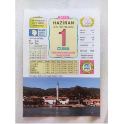 1 Haziran 2012 Vasif Ülkü Renkli Takvim yaprağı / Yavrunuza isim Kız Aysu Erkek İlyas / Kuşe Kağıt / Doğum-Özel gün hediyesi