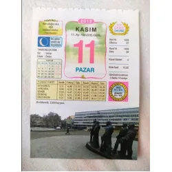 11 Kasım 2012 Vasif Ülkü Renkli Takvim yaprağı / Yavrunuza isim Kız Serap Erkek Önder / Kuşe Kağıt / Doğum-Özel gün hediyesi