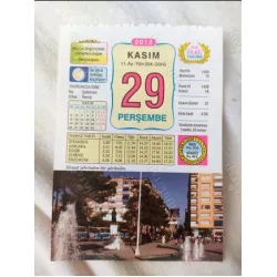 29 Kasım 2012 Vasif Ülkü Renkli Takvim yaprağı / Yavrunuza isim Kız Şaduman Erkek Remzi / Kuşe Kağıt / Doğum-Özel gün hediyesi