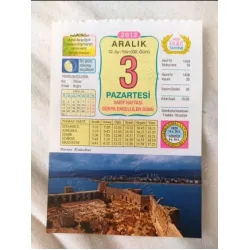 3 Aralık 2012 Vasif Ülkü Renkli Takvim yaprağı / Yavrunuza isim Kız Dilnaz Erkek Buğra / Kuşe Kağıt / Doğum-Özel gün hediyesi