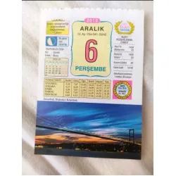 6 Aralık 2012 Vasif Ülkü Renkli Takvim yaprağı / Yavrunuza isim Kız Güzide Erkek Musa / Kuşe Kağıt / Doğum-Özel gün hediyesi