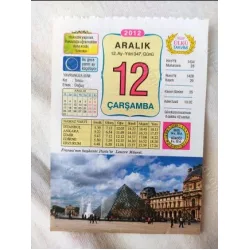12 Aralık 2012 Vasif Ülkü Renkli Takvim yaprağı / Yavrunuza isim Kız Tansu Erkek Doğuş / Kuşe Kağıt / Doğum-Özel gün hediyesi