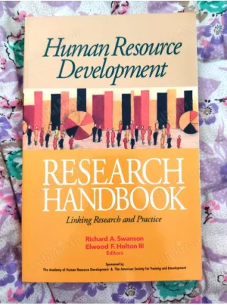 Human Resource Development Research Handbook / Linking Research and Practice