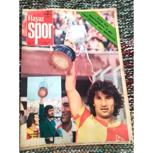 Hayat Spor 24/1975 Galatasaray Yasin/Gökmen Kupa ile * Poster Kasımpaşa*KaraGümrük*Feriköy*Süleymaniye*Sebat Gençlik