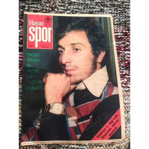 Hayat Spor 4/1975 Kapak Neagu Sinan ile Aydın uyarısı *Poster Gaziantepspor,Tarsus İ Yurdu,HataySpor,Orduspor(Dev)