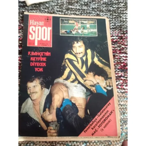 Hayat Spor 13/1975 Kapak FB-GS maç-fotoramanı,Poster EsEs Yenal,Sabri Dino,Malatyaspor,İskenderspor