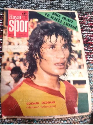 Hayat Spor 16/1975 Kapak GS Gökmen,Şike Olayı ve Mafia Çetesi,Temel Aktaş,Kız Milli Voley Poster GençlerBirliği,AntalSpor,Beşiktaş (Dev),Cemil Kezer,