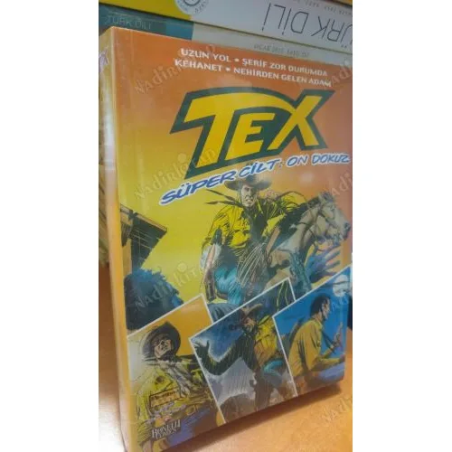 Tex (Teks) Maceraperest Çizgiler Süper Cilt 19 Uzun Yol * Şerif Zor Durumda * Kehanet * Nehirden Gelen Adam Shrinkli