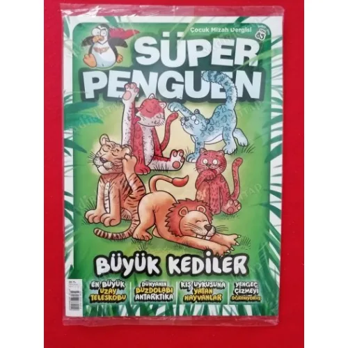 Süper Penguen 85 Çocuk Mizah * Büyük Kediler,Yengeç Çizmeyi Öğreniyoruz,Kış uykusuna yatan Hayvanlar,Antartika,Uzay Teleskobu (Kapalı Poşetinde)