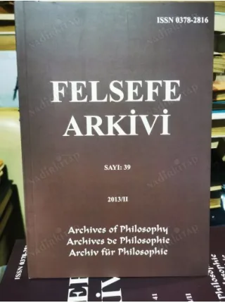 Felsefe Arkivi 39 2013/II Zade nin Puslu Mantığın Doğuşu,Arendt
