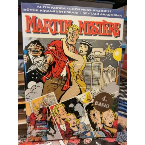 Martin Mystere Efsanevi Maceraları Cilt 1 * Altın Kobra - Loch Ness Hazinesi - Büyük Piramidin Esrarı - Şeytani Araştırma (Shrink Ambalajında)