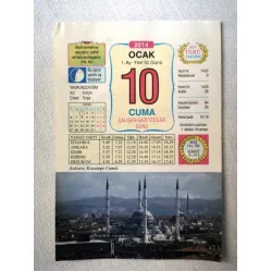 10 Ocak 2014 Ülkü Renkli Takvim yaprağı / Yavrunuza isim Kız Gülçin Erkek Tolga / Kuşe Kağıt / Doğum-Özel gün hediyesi