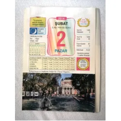 2 Şubat 2014 Ülkü Renkli Takvim yaprağı / Yavrunuza isim Kız Nigar Erkek Akif / Kuşe Kağıt / Doğum-Özel gün hediyesi
