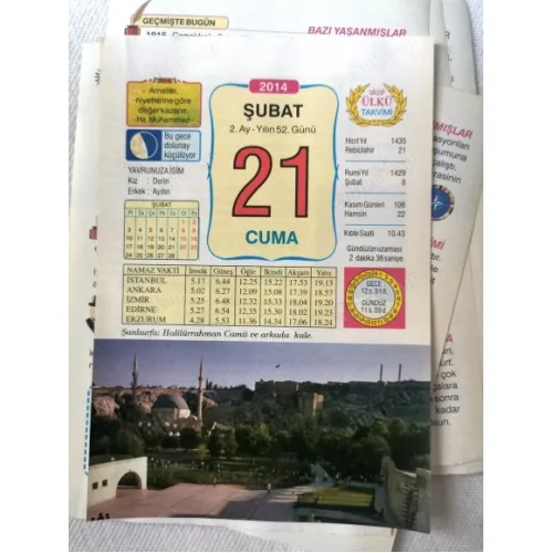 21 Şubat 2014 Ülkü Renkli Takvim yaprağı / Yavrunuza isim Kız Derin Erkek Aydın / Kuşe Kağıt / Doğum-Özel gün hediyesi