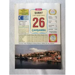 26 Şubat 2014 Ülkü Renkli Takvim yaprağı / Yavrunuza isim Kız Cansev Erkek Behçet / Kuşe Kağıt / Doğum-Özel gün hediyesi