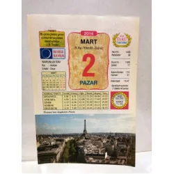 2 Mart 2014 Ülkü Renkli Takvim yaprağı / Yavrunuza isim Kız Amber Erkek Onur / Kuşe Kağıt / Doğum-Özel gün hediyesi
