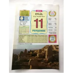 11 Eylül 2014 Ülkü Renkli Takvim yaprağı / Yavrunuza isim Kız Şermin Erkek Boray / Kuşe Kağıt / Doğum-Özel gün hediyesi