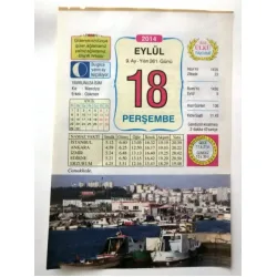 18 Eylül 2014 Ülkü Renkli Takvim yaprağı / Yavrunuza isim Kız Manolya Erkek Gökmen / Kuşe Kağıt / Doğum-Özel gün hediyesi