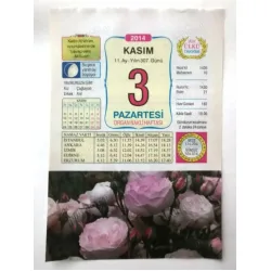 3 Kasım 2014 Ülkü Renkli Takvim yaprağı / Yavrunuza isim Kız Çağlayan Erkek Anıt / Kuşe Kağıt / Doğum-Özel gün hediyesi