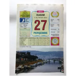 27 Kasım 2014 Ülkü Renkli Takvim yaprağı / Yavrunuza isim Kız Mehveş Erkek Savaş / Kuşe Kağıt / Doğum-Özel gün hediyesi