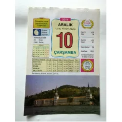 10 Aralık 2014 Ülkü Renkli Takvim yaprağı / Yavrunuza isim Kız Ecem Erkek Sertaç / Kuşe Kağıt / Doğum-Özel gün hediyesi