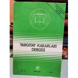 Yargıtay Kararları Dergisi Cilt 19 Mart 1993 Sayı 3