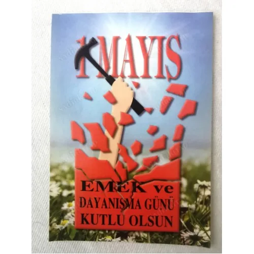 1 Mayıs 2014 Ülkü Renkli Takvim yaprağı / Kuşe Kağıt / Doğum-Özel gün hediyesi