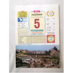 5 Haziran 2014 Ülkü Renkli Takvim yaprağı / Yavrunuza isim Kız Aycan Erkek Aliosman / Kuşe Kağıt / Doğum-Özel gün hediyesi