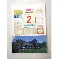 2 Temmuz 2014 Ülkü Renkli Takvim yaprağı / Yavrunuza isim Kız Erengül Erkek Gültekin / Kuşe Kağıt / Doğum-Özel gün hediyesi