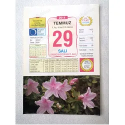 29 Temmuz 2014 Ülkü Renkli Takvim yaprağı / Yavrunuza isim Kız Gülben Erkek Bilgin / Kuşe Kağıt / Doğum-Özel gün hediyesi