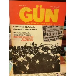 Gün 13/86 12 Martın 15. yılında Anayasa ve Demokrasi,Politika ve Din Sorunu/İlhan Selçuk,Kadınlar ve siyasal katılma,Oya Köymen, Gün 13/86 12 Martın 15. yılında Anayasa ve Demokrasi,Politika ve Din Sorunu/İlhan Selçuk,Kadınlar ve siyasal katılma,Oya Köymen,
