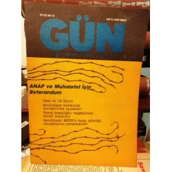 Gün 19/86 Anap ve Muhalefet,Özal ve 12 Eylül,Şahinkaya hakkında soruşturma,Söyleşi Akın Birdal,Fikri Sağlar/Shp,Aybar,