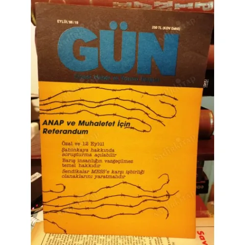 Gün 19/86 Anap ve Muhalefet,Özal ve 12 Eylül,Şahinkaya hakkında soruşturma,Söyleşi Akın Birdal,Fikri Sağlar/Shp,Aybar,