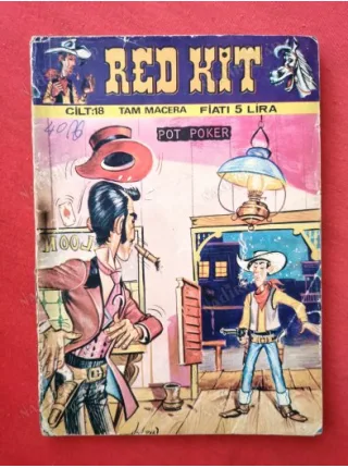 Red Kit Cilt 18 Sayı 52/53/54 POT POKER 3 Fasiküllü Kapakları Tam (Tam Macera - 1975 5 Lira) Arslan Kapaklı Arka Kapak Resmi Hasan Gazeteci