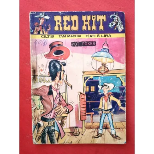 Red Kit Cilt 18 Sayı 52/53/54 POT POKER 3 Fasiküllü Kapakları Tam (Tam Macera - 1975 5 Lira) Arslan Kapaklı Arka Kapak Resmi Hasan Gazeteci