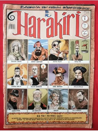 HARAKİRİ Dergi Sayı 1 Kutlukhan Perker,Serhat Gürpınar,Emirhan Perker,Erda Gümüş,Erhan Candan,B.Bayram,C.Baytak,G.Bilge,B.Boysal, Oğuz Aral Posteri