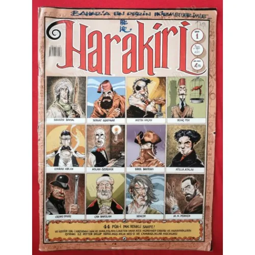 HARAKİRİ Dergi Sayı 1 Kutlukhan Perker,Serhat Gürpınar,Emirhan Perker,Erda Gümüş,Erhan Candan,B.Bayram,C.Baytak,G.Bilge,B.Boysal, Oğuz Aral Posteri